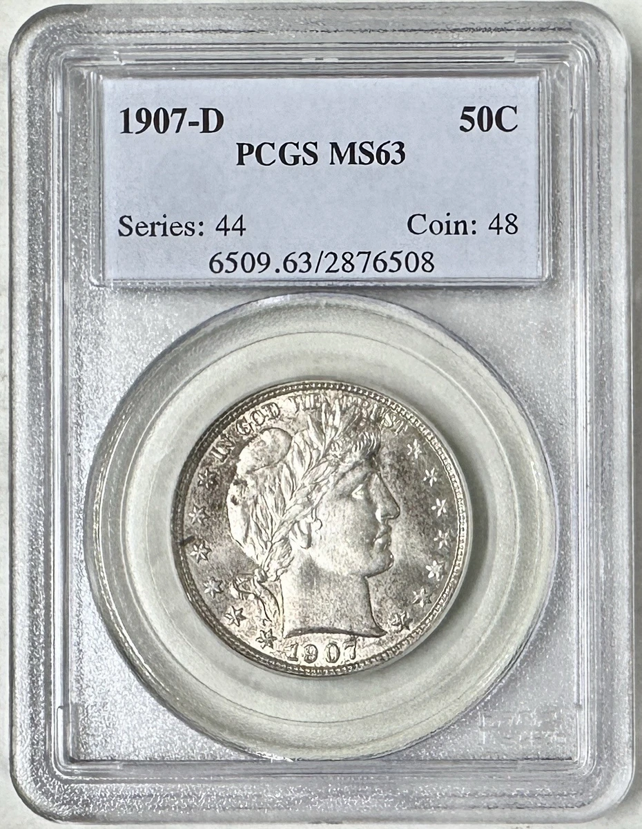 1907 Year Barber Half Dollars (1892-1915) for sale | eBay