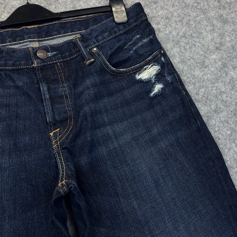 Abercrombie & Fitch Ripped Distressed Skinny jeans W33” L32” Darkwash Pant Vgc - Image 4 of 4