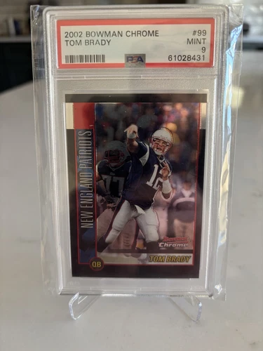 2002 Bowman Chrome Tom Brady #99 PSA 9 Mint New England Patriots TB Buccaneers