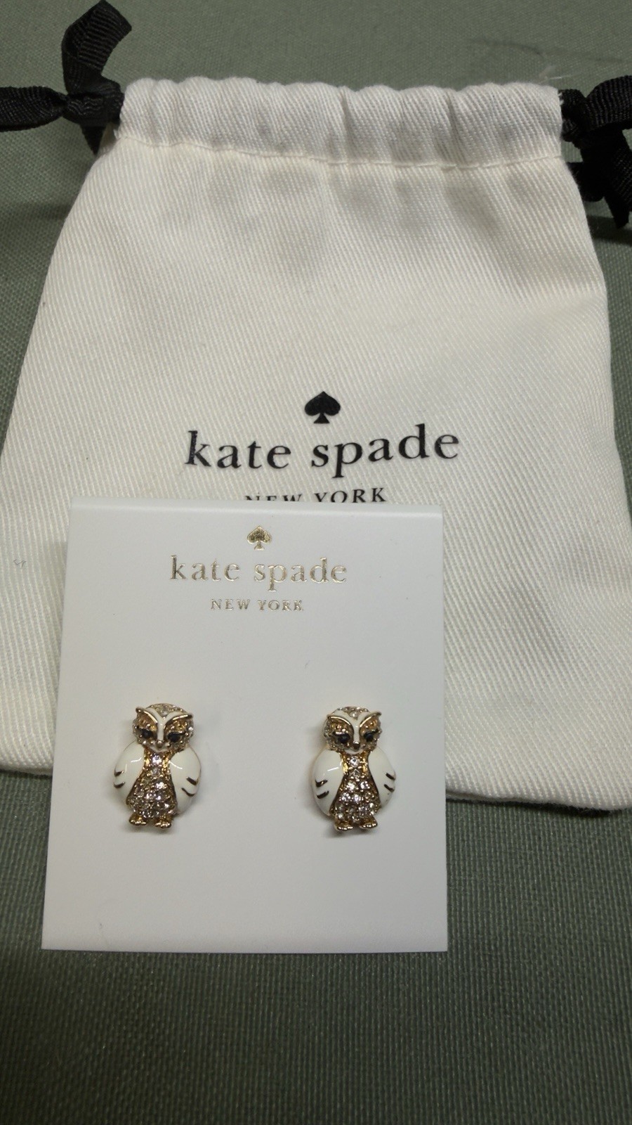 Kate Spade New York Star Bright Owl 12k Gold Plated stud earrings