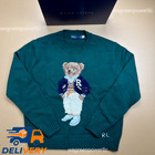 POLO RALPH LAUREN Polo Bear Knit Sweater Green Crewneck Cotton Men's L w Box Auc — photo 2