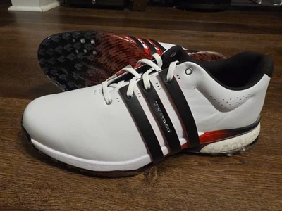 Size 10 Adidas Tour360 25 SL Golf Shoes White/Black/Lucid Red Men's - Image 1 of 4