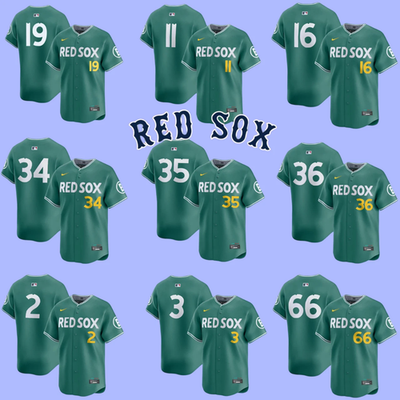 #ad HOT SALE MEN Red Sox 2025 City Connect Jersey Green ALL SIZE S 5XL $32.99