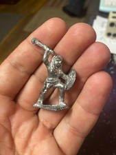 VINTAGE and HARD TO FIND Partha Pewter holding club warrior perfect for D D