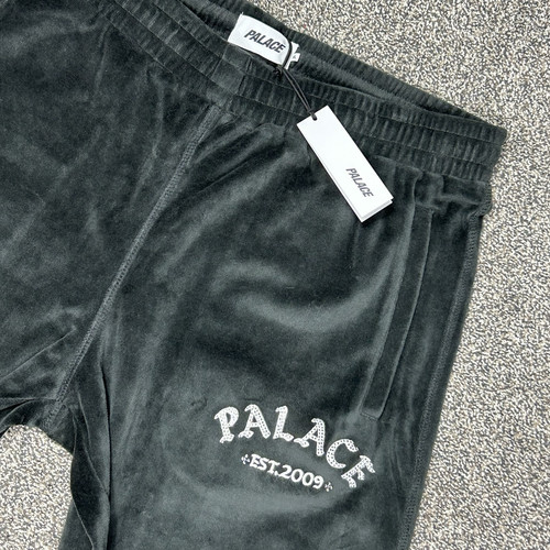 Palace Skateboards Galore Velour Joggers Black Sweatpants Mens XL Fuzzy Skater