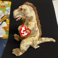 TY Beanie Baby - TOOTHY the T-Rex. Mint with Tag. Vintage 2001 Collectible