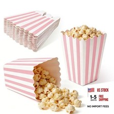 Pack Pink Popcorn Boxes, 4.6" x 2.7" Small Paper Popcorn Containers, Pink 32