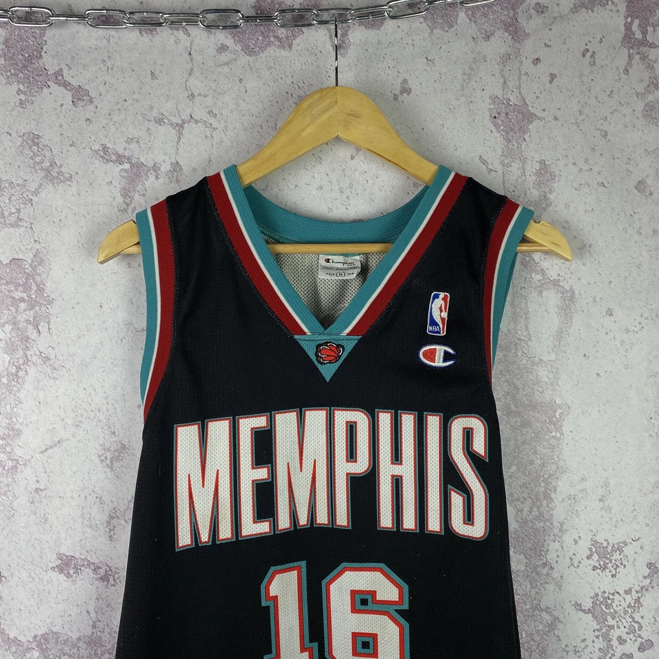 Vintage 90s Champion Memphis Grizzlies NBA Jersey Rare Pau GASOL Basketball Men - Image 3 of 4