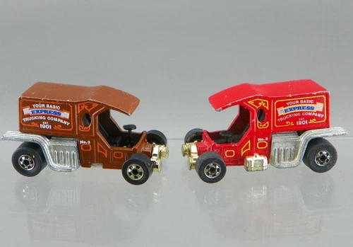 Vintage 1976 Hot Wheels Red & Brown #3 T-Totaller Express Delivery Truck Lot HK