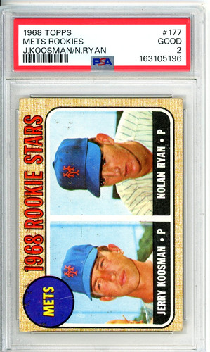 1968 Topps NOLAN RYAN RC #177 PSA Grade 2 GD-Cond "Just Graded INVEST"