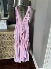Anthropologie Misa Kensie Tiered Maxi Dress Pinstripe Size M