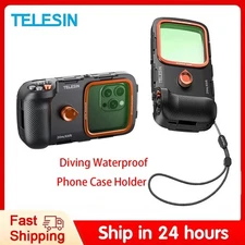 TELESIN Diving Waterproof Phone Camera Shoot Hand Grip Phone Remote Case Holder