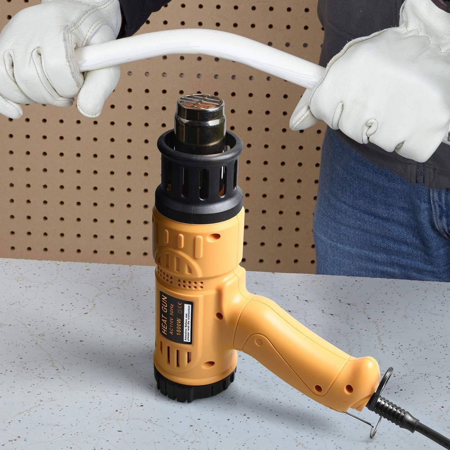 Heat Gun 1800W Variable Temp Fast Heating Nozzles Paint Removal Shrinking