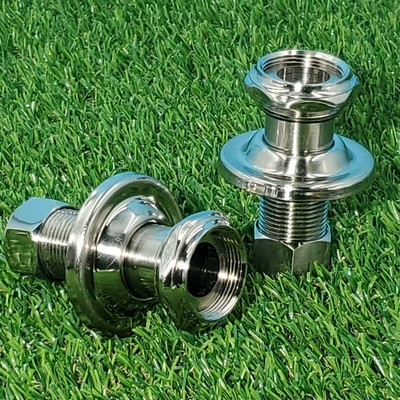 2 Wall-Mount Couplers Brushed Nickel Coupler 3''  (MEASUREMENTS IN PICTURES)