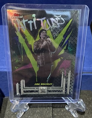 2025 Topps Finest WWE Eric Bischoff BLACK REFRACTOR /15 Card #217 Rare Attitude