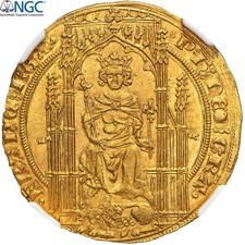 [#899728] France, Philippe VI, Lion d'or, 1338-1350, Pontivy's Hoard, Gold, NGC,