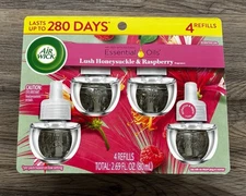Air Wick Plug-In Scented Oil Refills Honeysuckle & Raspberry 4 Ct