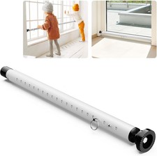 Heavy Duty Sliding Patio Door Security Bar,for Home Apartment Travel, White