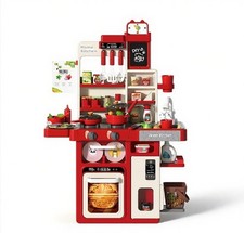 kit- Kitchen Playset Pretend Food - Toy Accessories Set w/Real Sounds  Light,