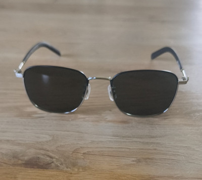 MONTBLANC Herren Sonnenbrille rechteckig Metallrahmen Silber, Gläser grau getönt
