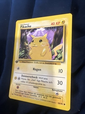 Pokémon TCG Base Set 1st edition 58/102 Pikachu German Trading