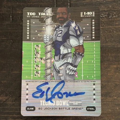 2026 Bo Jackson Battle Arena TECMO Bowl Too Tall Auto EJA7 Ed Jones Authograph