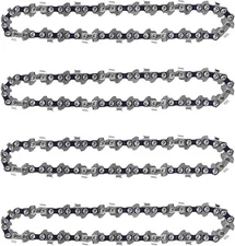 4 Pack 8 Inch Chainsaw Chains Replacement 1/4" Pitch 47 Drive Links .043" Gauge