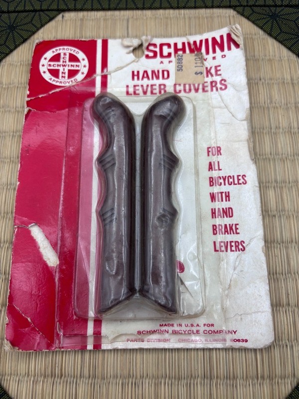 SCHWINN HANDBRAKE LEVER COVER NOS BROWN