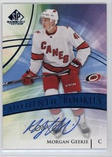 2020 Upper Deck SP Game Used Authentic Rookies Blue Morgan Geekie #154 Auto f0l