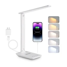 LED Desk Lamp Touch Control Dimmable with USB Charging Port
