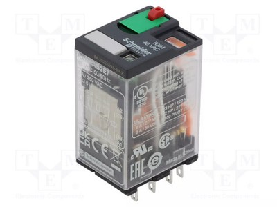 IKontakt max: 6A 4PDT USpule: 48VAC Relais: elektromagnetisch