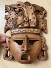 Hand Carved Wooden South American Ethnographic Mask. Original Wood Carving