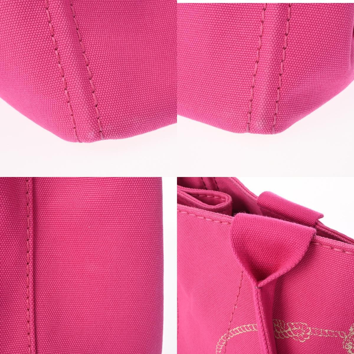 PRADA Canapa Tote Pink Women s Canvas Handbag AB Rank Used  from japan thumbnail 6