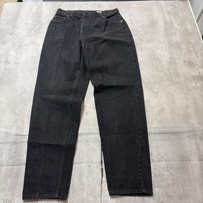 Levis 550 90s Mom Jeans Pants Denim 14 REG L relaxed Fit Tapered Black Vintage