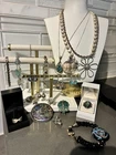 VTG 925 STERLING JEWELRY LOT 243.12g NECKLACE EARRINGS PIN RING BRACELET 27 PC