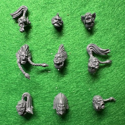 Warhammer 40K Space Wolves Ersatzkopf Bits 9x KÖPFE TEILE SPACE WOLF MARINES  