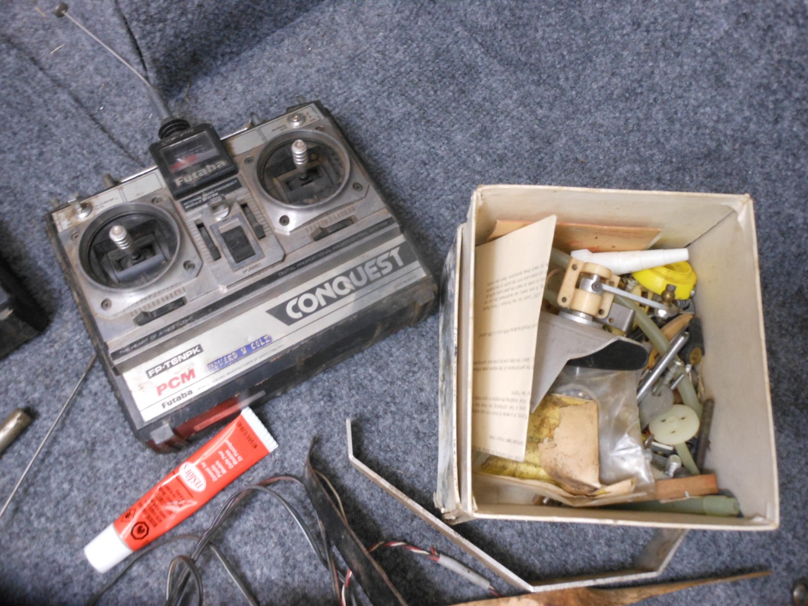 Old Rc Controllers Large Vintage Lot of RC Plane Controls and Parts huge lot Accessories ...