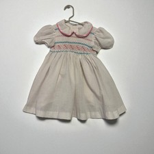 Vintage little girl's white dress 2-3