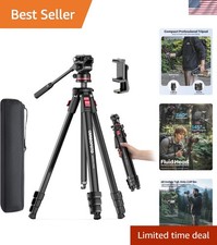 68-Inch Aluminum Tripod - Lightweight, Portable Perfect for Photographers