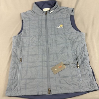 KJUS Golf Vest Rowan Insulated Chest Logo Full Zip XL Blue Gray NWT MSRP $300