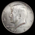 40% Silver 1967  Kennedy Half Dollar - F25B