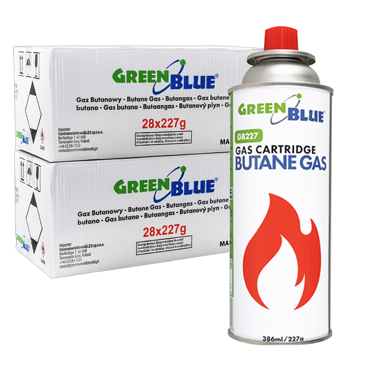 Cartouche de gaz pour réchaud 227g, pack de 56 recharges contre les pannes de cuisson