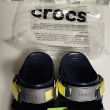 Crocs Classic All-Terrain Sandal Kids J6 US 6 Blue/Gray/Yellow 207707-410