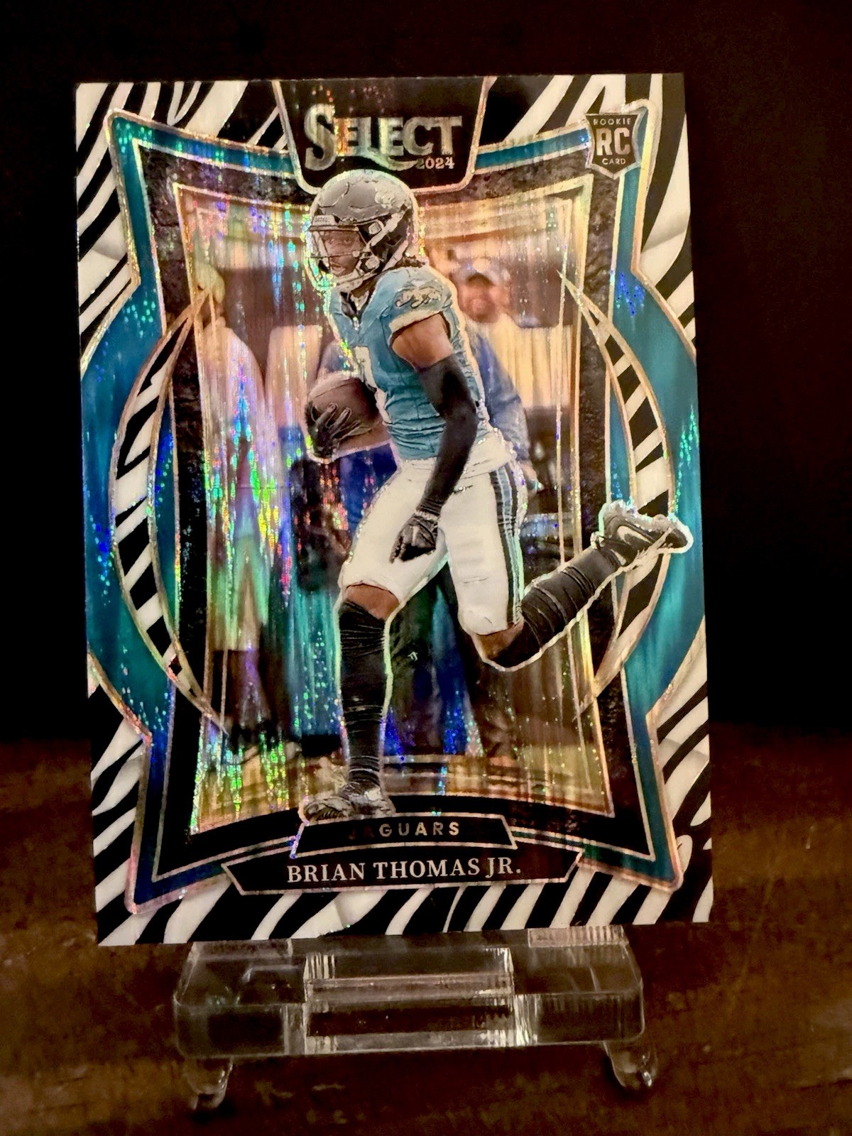 2024 Panini Select - Concourse Brian Thomas Jr. #91 Zebra Prizm (RC)