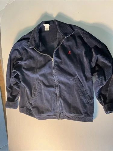 Disney All-Corduroy Swing Top Navy’ XL 90s Men’s Jacket Vintage - product listing photo