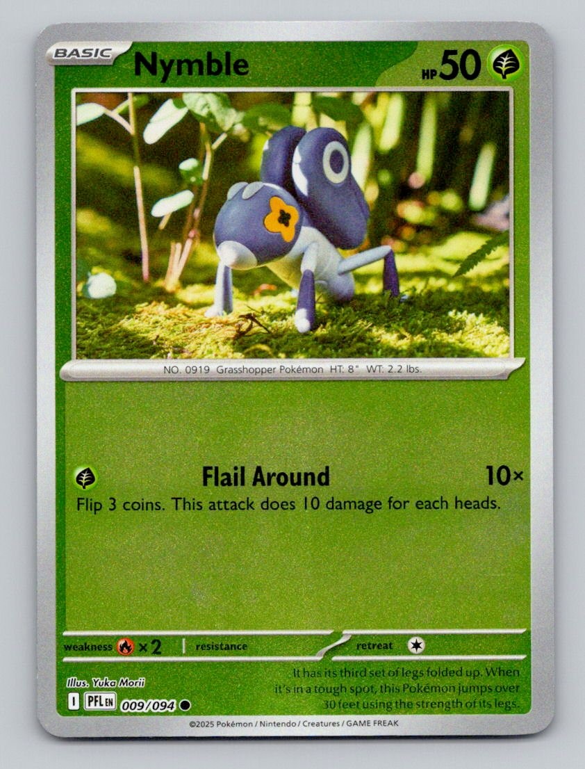 Reverse Holo Nymble 009/094 Common Phantasmal Flames Pokemon