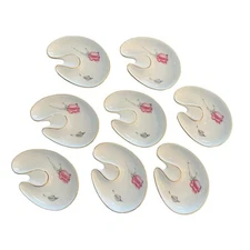 KPM Porcelain Easel Form Rose Floral Trinket Nut Ashtray Dishes 8