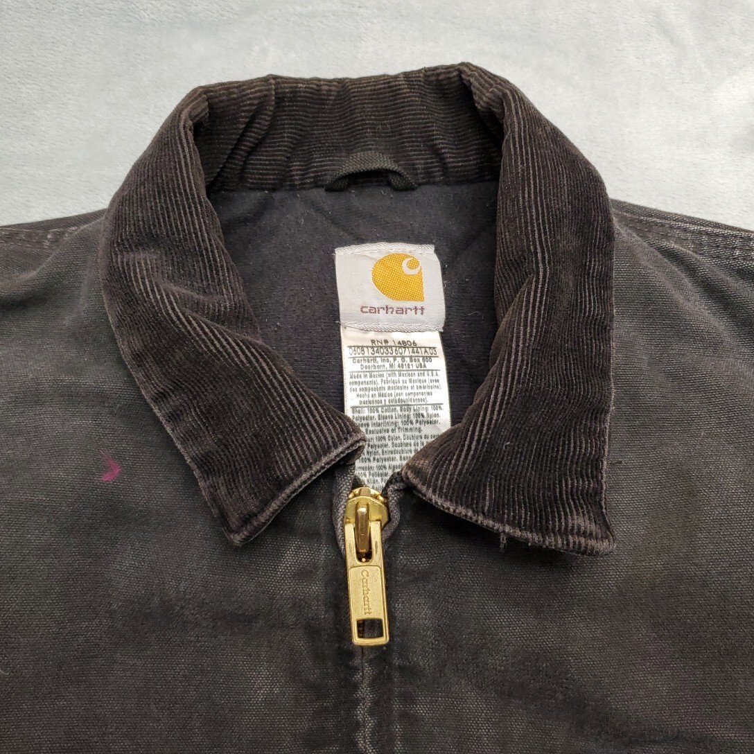 Carhartt Jacket Mens XL Black J165 BLK Quilt Lined Canvas Carhartt Jacket Mens XL Black J165 BLK Quilt Lined Canvas