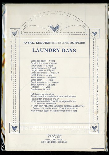Hearts Content LAUNDRY DAYS 23" und 11" Puppen Handwerk Schnittmuster - Bild 2 von 2