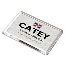 FRIDGE MAGNET - Catey - Dominican Republic - Lat/Long